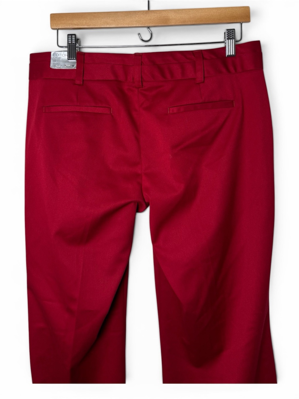 Express Editor Flare Leg Dress Pants Red Size 12 NWT Low Rise Patriotic - Picture 6 of 13